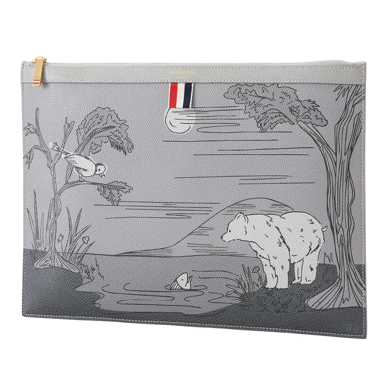 THOM BROWNE(USED)톰브라운 스토리 씬 클러치
